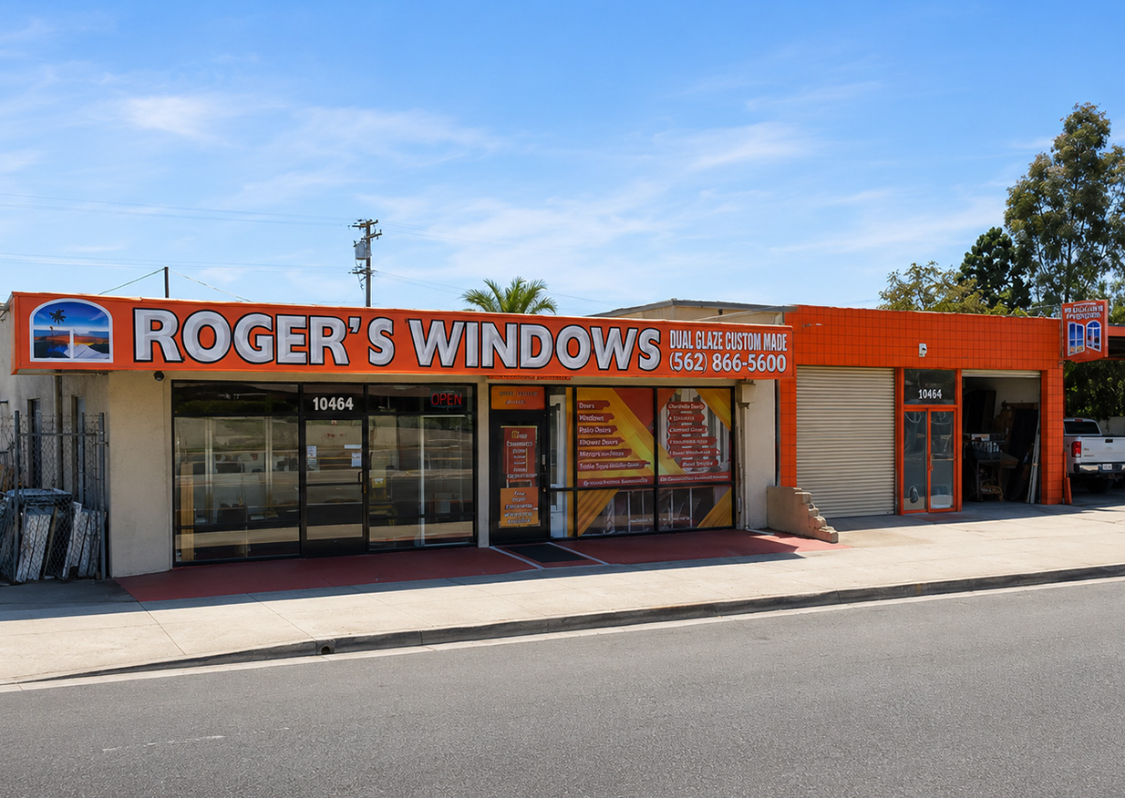 Bellflower location for Roger’s Windows Glass & Doors