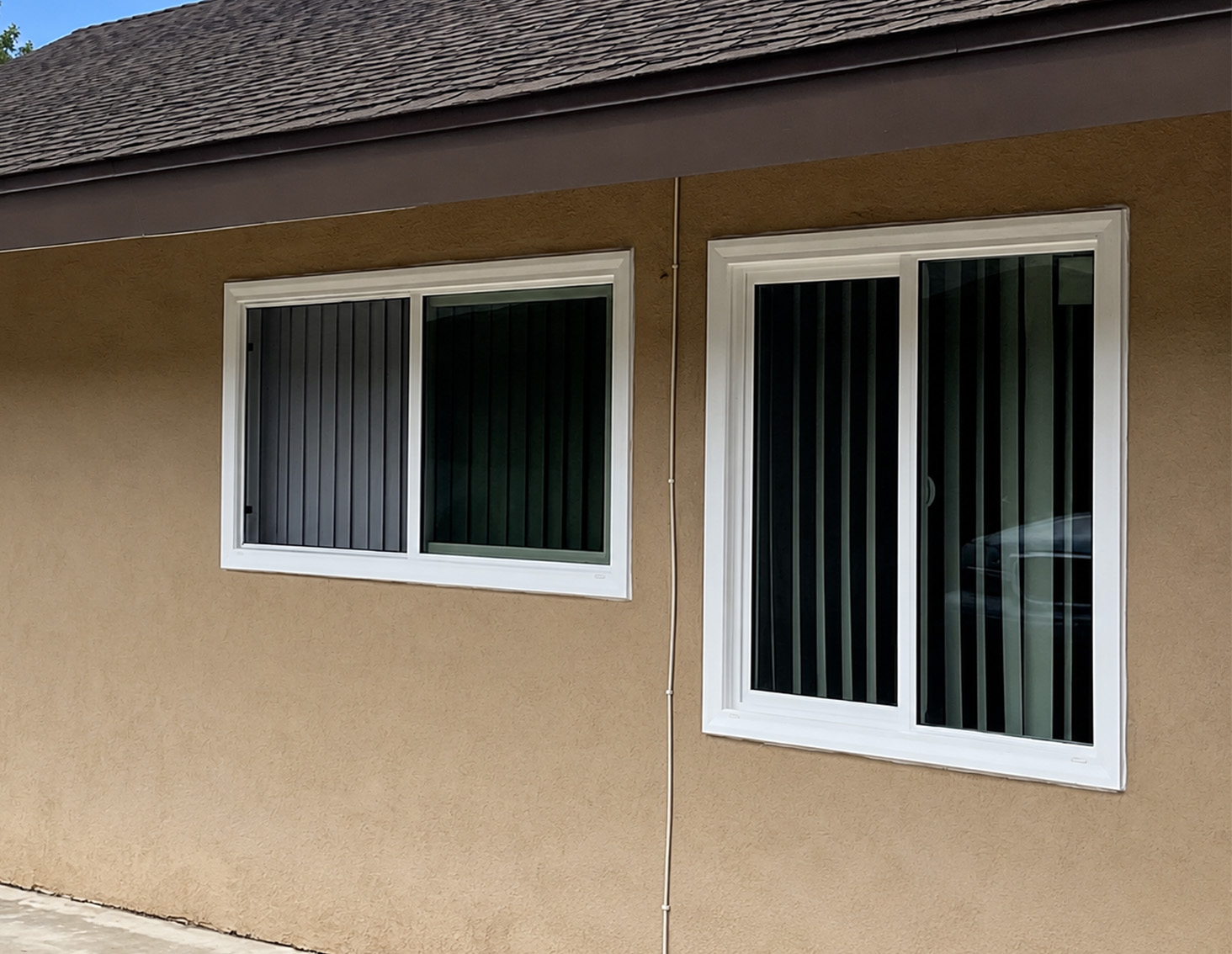 Finished custom window installation in a Southern California property